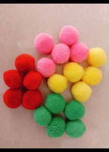 Colorful Pom Poms (Pack of 20)