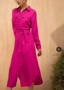 Magenta Shirt Dress