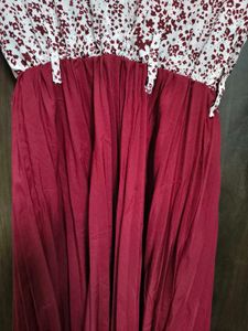 New Modern Floral Print &amp; Pleated Skirt Dress