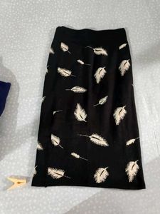 Formal Black Lace Top and Fitted Knee Length Skirt