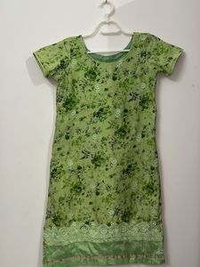 Green Floral Kurta set