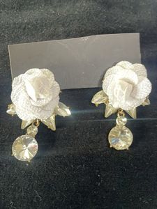 Different Color Floral Drop Earrings