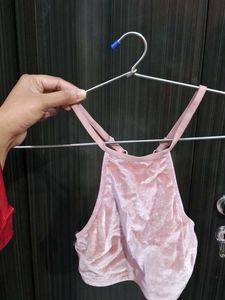 Pink Velvet Bralette