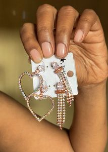 Mismatched Rhinestone Earrings