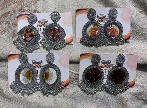 Boho Floral Jhumka Earrings set of 4 limited stock