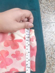 White Color With Pink Flowers Latest Printe Blouse