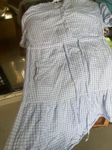 Checkered Midi Dress Large