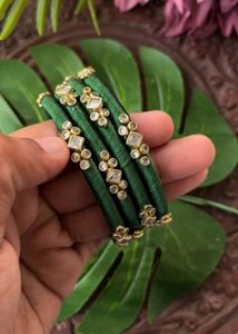 Handcrafted Silk Thread Bangles Set