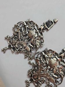 Oxidized Silver Earrings