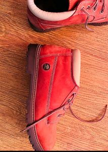 Red Leather Boots