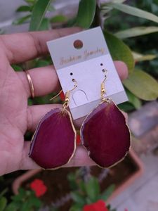 Rose Petal Earrings | Real Flower Jewellery | Handmade