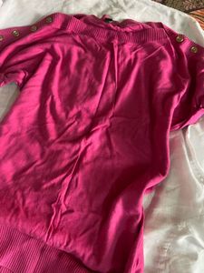 Off Shoulder Pink Top
