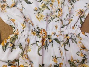 Floral Print Tie-Neck Dress