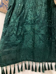 Green Embroidered Pakistani Suit