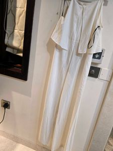 White Layered Jumpsuit