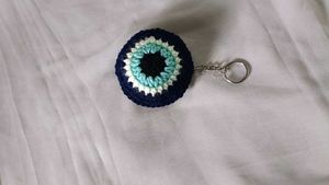 Crochet Evil Eye Keychain 🧿