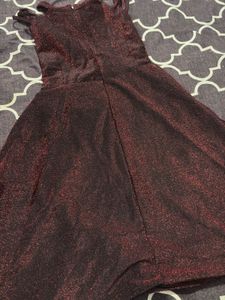 Sparkly Maroon Party Dress