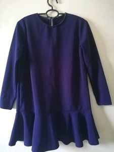 Korean Women's Navy Blue Dress