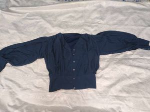 Chic Navy Blue Blouse