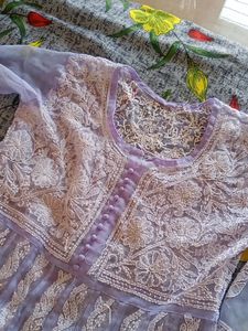Fully Chickenkari Kurti Beautiful ❤️