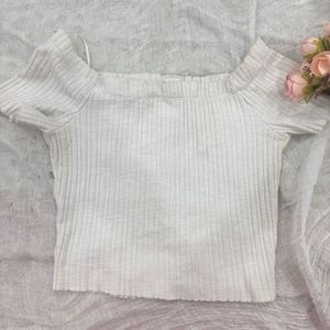 Off-Shoulder Button-Front Top