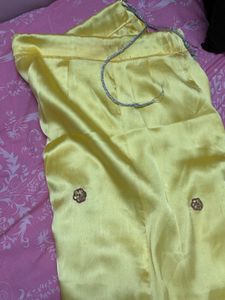 Golden Yellow Silk Lehenga Set (Without Dupatta)