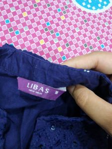 Navy Blue Libas Kurta Set
