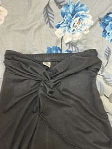 Chic Black Wrap Skirt