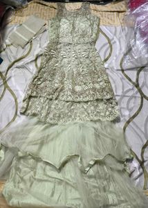 Elegant Tiered Ethnic Gown