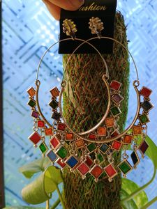 Multi Color Stone Chandbali