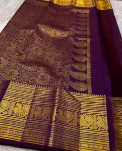 Elegant Purple Soft Banarasi Silk Saree
