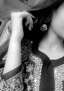 Black Chikankari Kurti With Mirror Work