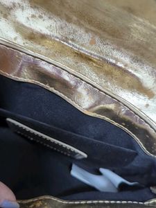 Zara Gold Quilted Clutch