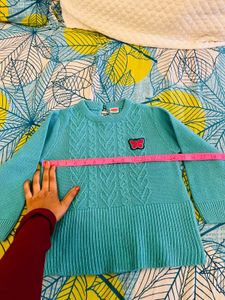 Cute Blue Knit Sweater