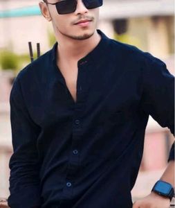 Men's Band Collar Casual Shirt
