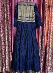 Elegant Navy Blue Anarkali Dress