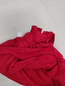 Cute Red Frock For 3-6 Month Girls