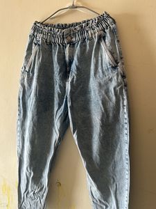 Branded Denim Jeans High Waist