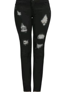 Black Party Ripped Jeans