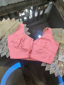 Peach Readymade Saree Blouse