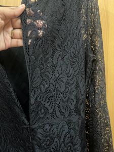 Shein Black Lace Maxi Dress