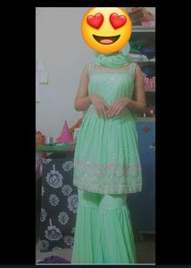 Sarara Set With Duppata & Earring Mang Tika Combo