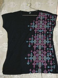 Black Graphic Print T-Shirt