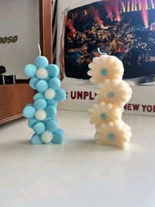 Heart &amp; Flower Shaped Candles Set Of 1