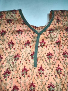 Elegant Printed Kurta - pant - duppata Set