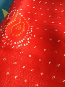 Red Bandhani saree
