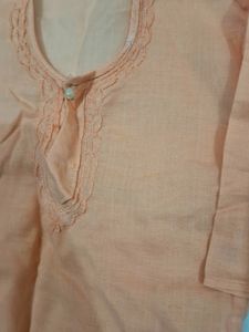 New Unused Baby Kurta Pajama Light Orange Colour
