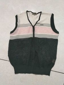 Striped Sleeveless Sweater