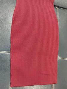 Burgundy Button-Down Dress