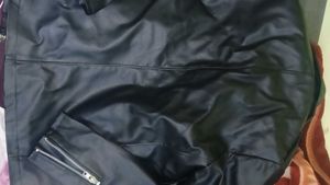 Black Faux Leather Biker Jacket